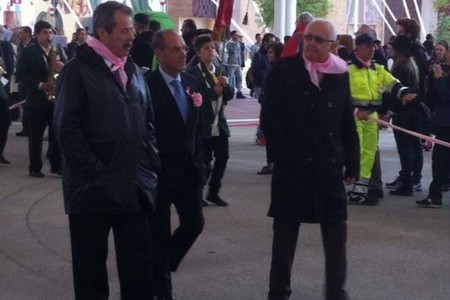 il Presidente LILT Bologna e il Presidente Nazionale alla marcia in rosa a Expo