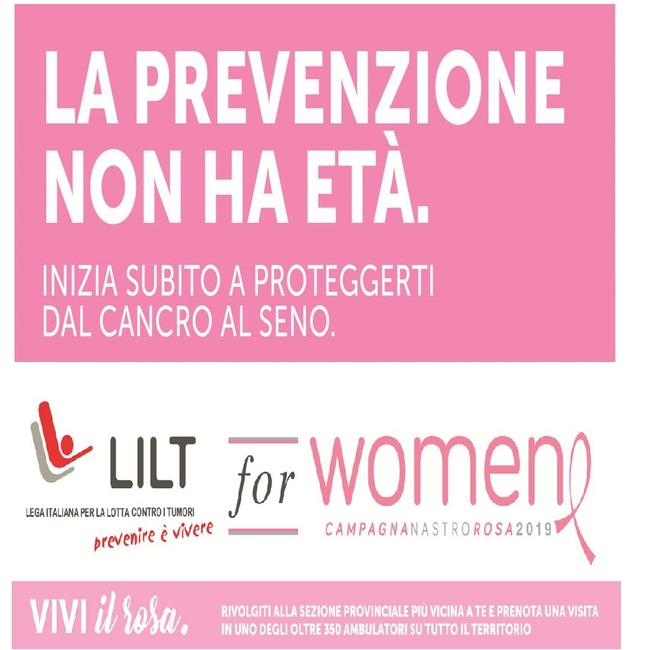 Società - Anche la Lilt sannita aderisce alla campagna ''Nastro Rosa  2020'': al via le visite gratuite al seno