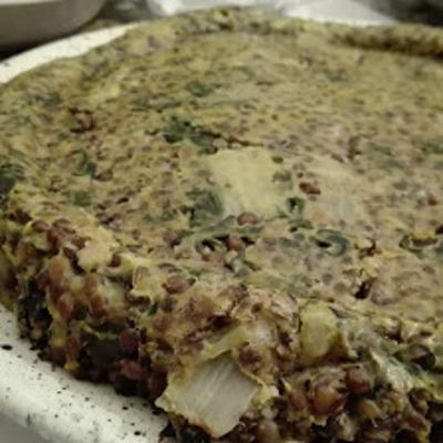 Sformato di bietole e lenticchie allo zafferano