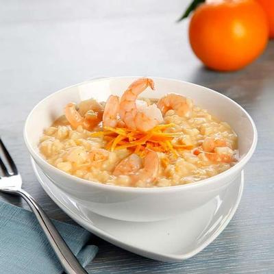 Risotto con gamberi al profumo di arancia